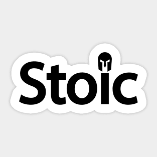 Stoic being stoic creative typography design Sticker